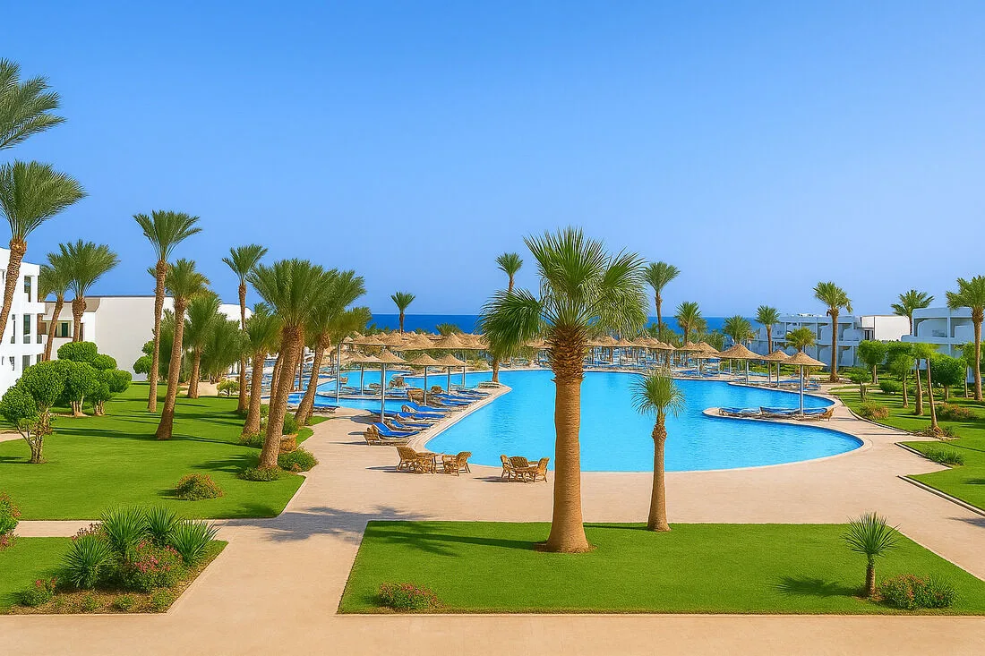 La plage du Hotel Jaz Palmariva Beach Resort